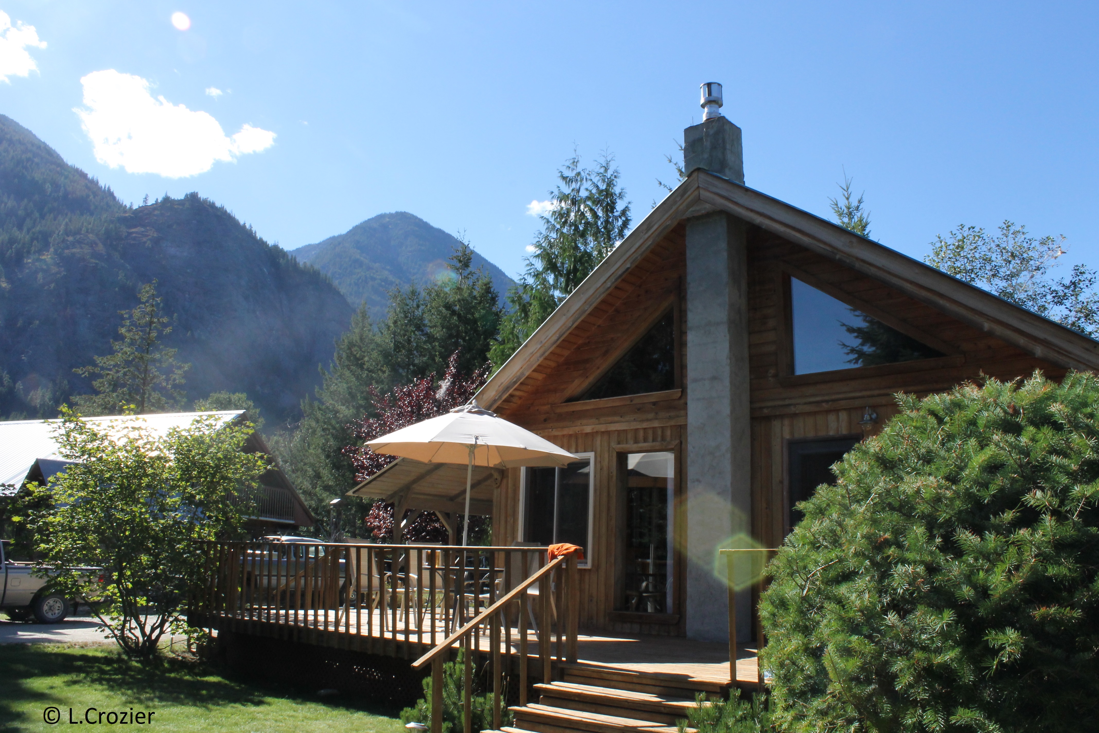 Outside Stehekin Lake Cabin